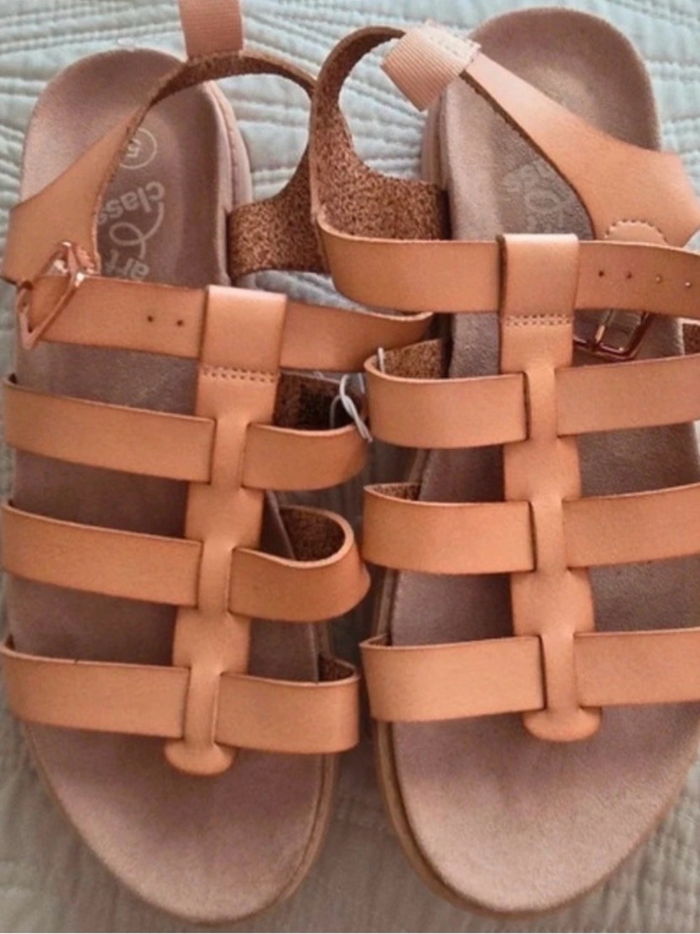 Art Class Blush Sandals NWOB Big Girl 5